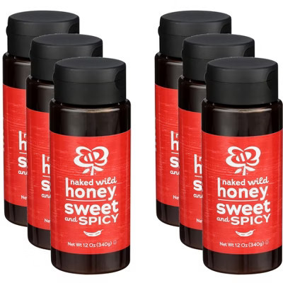 Naked Wild Honey Sweet & Spicy Honey - Case of 6 - 12 oz | Target