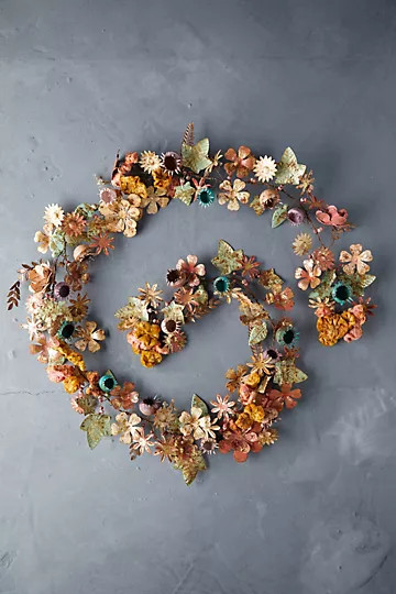 Gilded Botanicals Iron + Velvet Garland | Anthropologie (US)