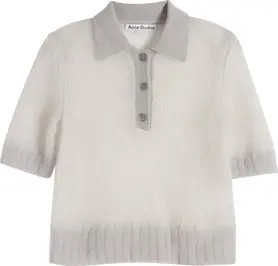 Acne Studios Kleah Double Mohair Blend Polo Sweater | Nordstrom | Nordstrom