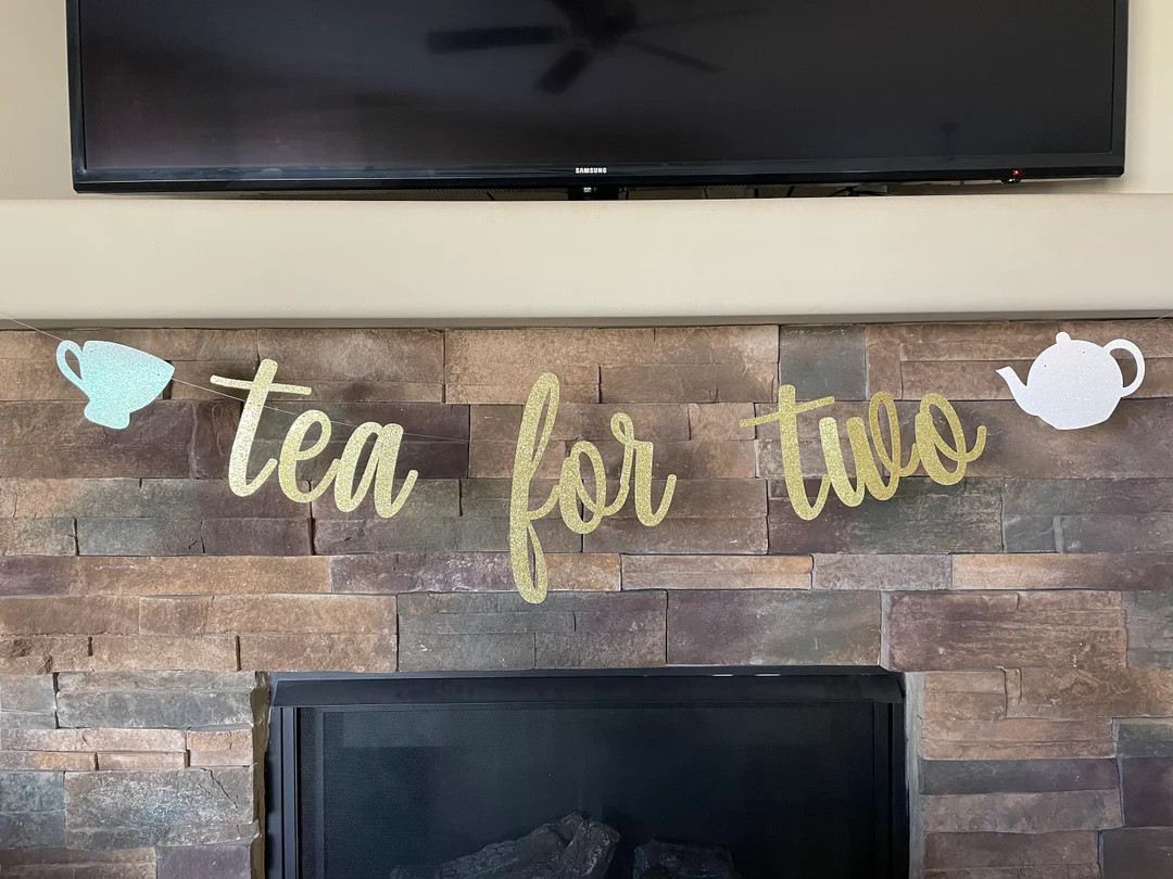 Tea for Two Banner, Tea for Two, Tea Party Birthday, Tea Party Decorations, 2nd Birthday Ideas, T... | Etsy (US)