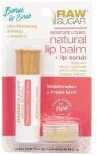 Raw Sugar Watermelon + Fresh Mint Moisture Loving Lip Balm and Lip Scrub Gift Set, Pack of 1 | Amazon (US)
