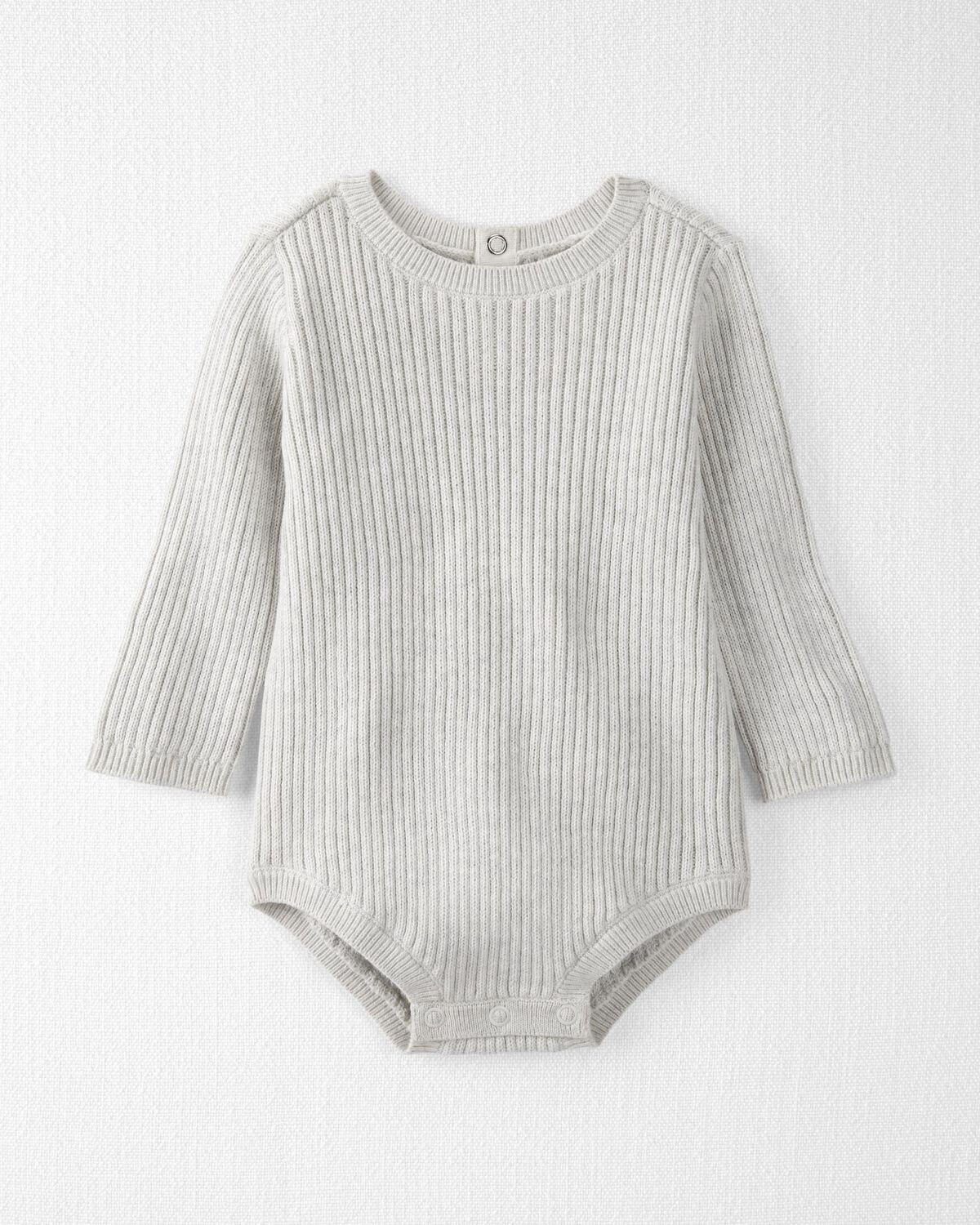 Baby Organic Cotton Rib Sweater Knit Bodysuit | Carter's Inc