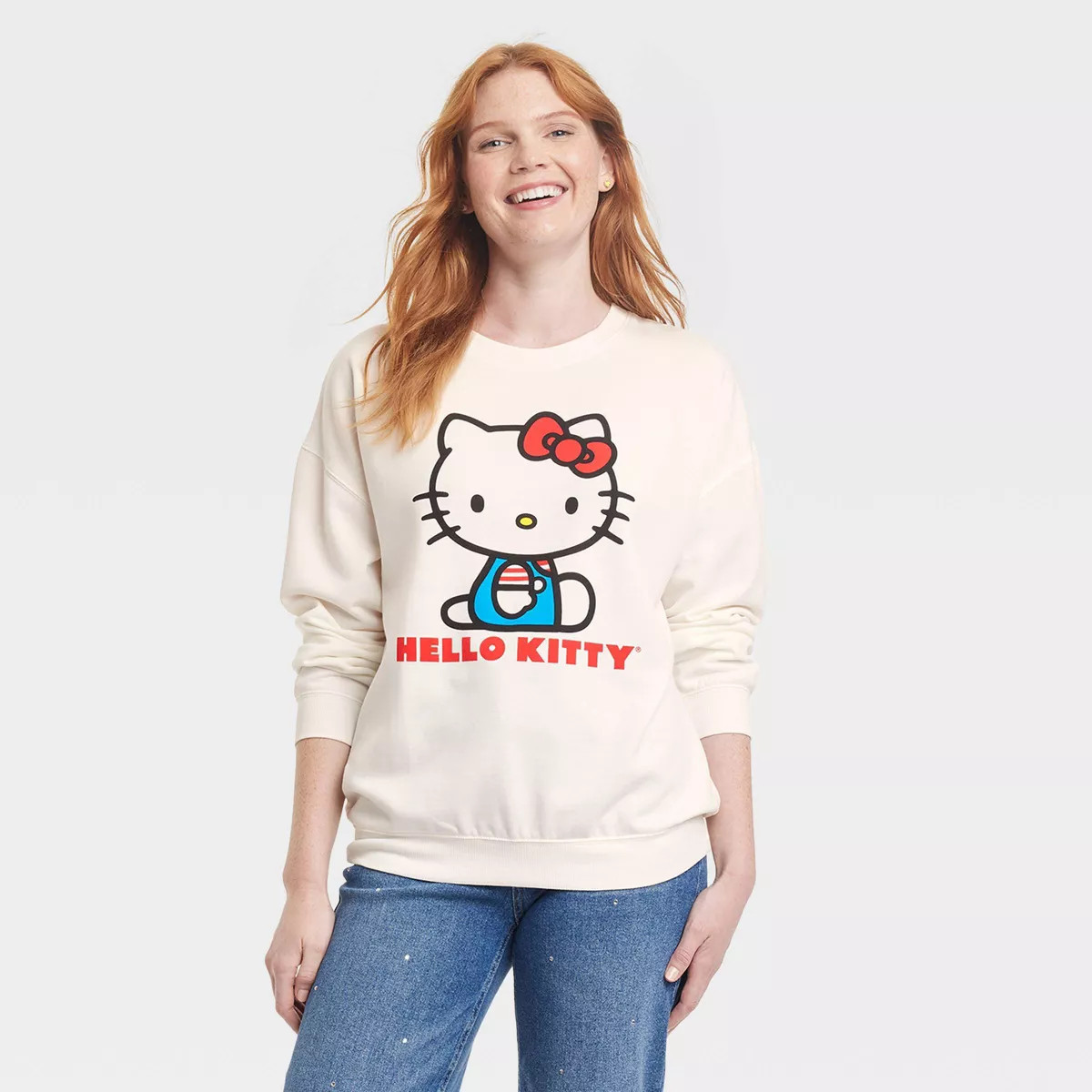 Women's Hello Kitty Cozy Graphic Sweatshirt - White | Target