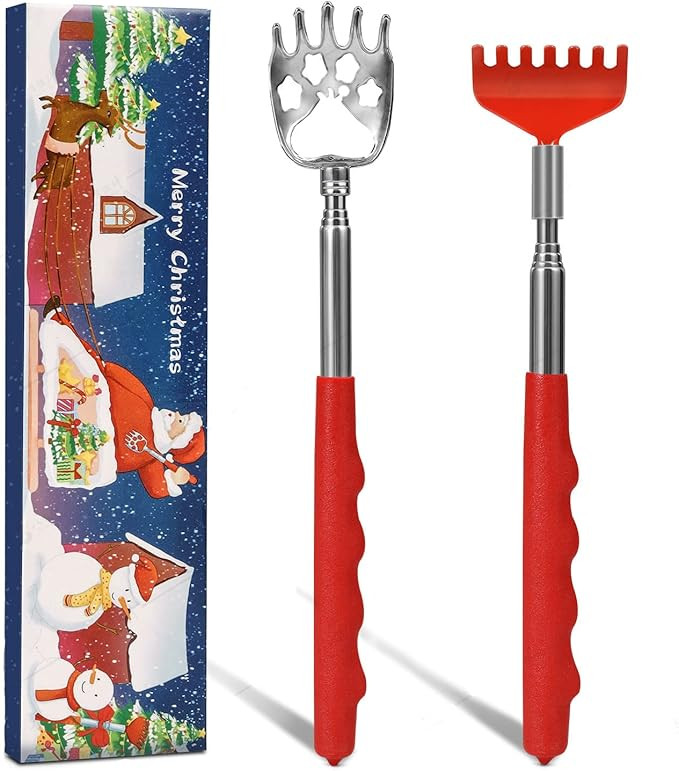 Stocking Stuffers for Men, 2 Pack Extendable Back Scratcher, Christmas Gifts for Men, Santa's Cla... | Amazon (US)