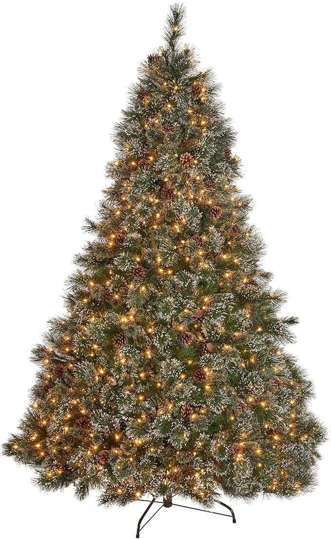 Christopher Knight Home 307384 7.5-Foot Pre-Lit Hinged Artificial Christmas Tree, 61.00 inches de... | Amazon (US)