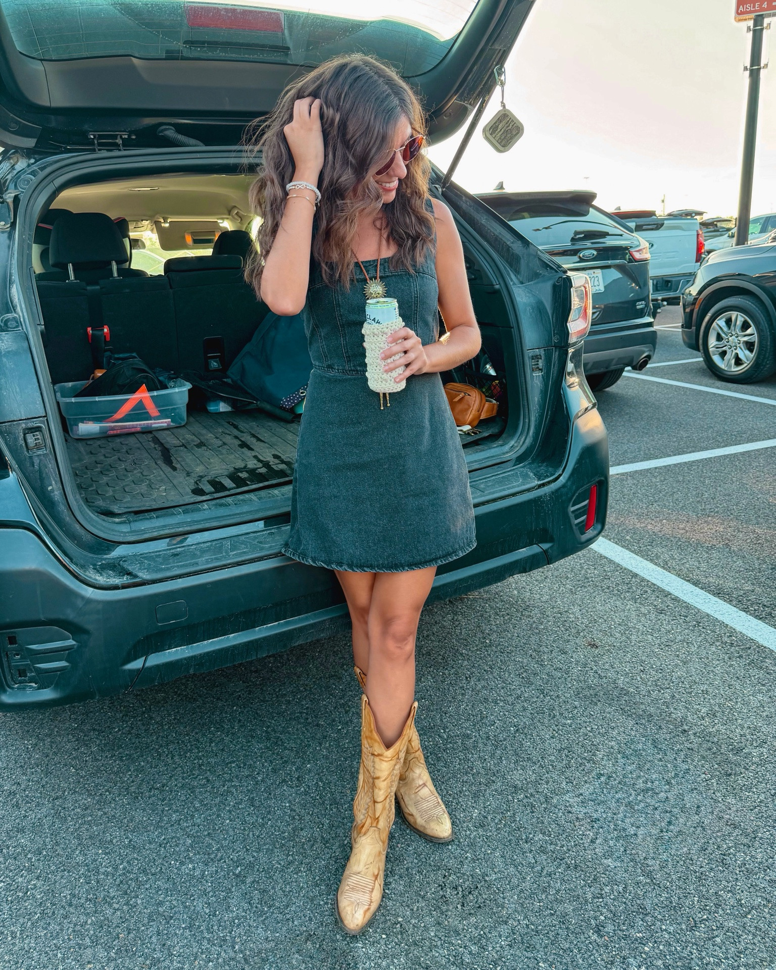 Tim McGraw Concert outfit 🤠👢🎵 

Xs in my denim dress! My boots are secondhand from eBay—linked similar.

#LTKPetite #LTKootd #LTKgrwm