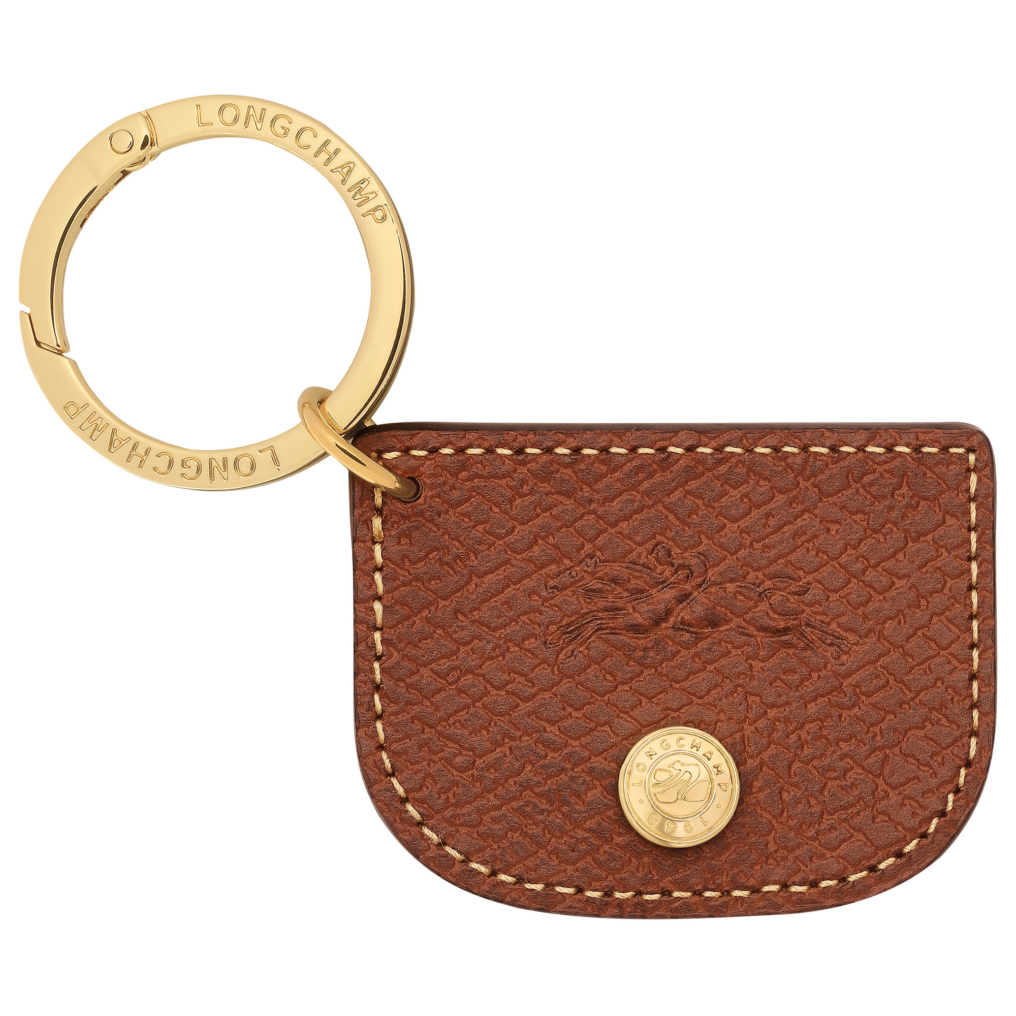 Épure Key ring Brown - Leather | Longchamp US | Longchamp