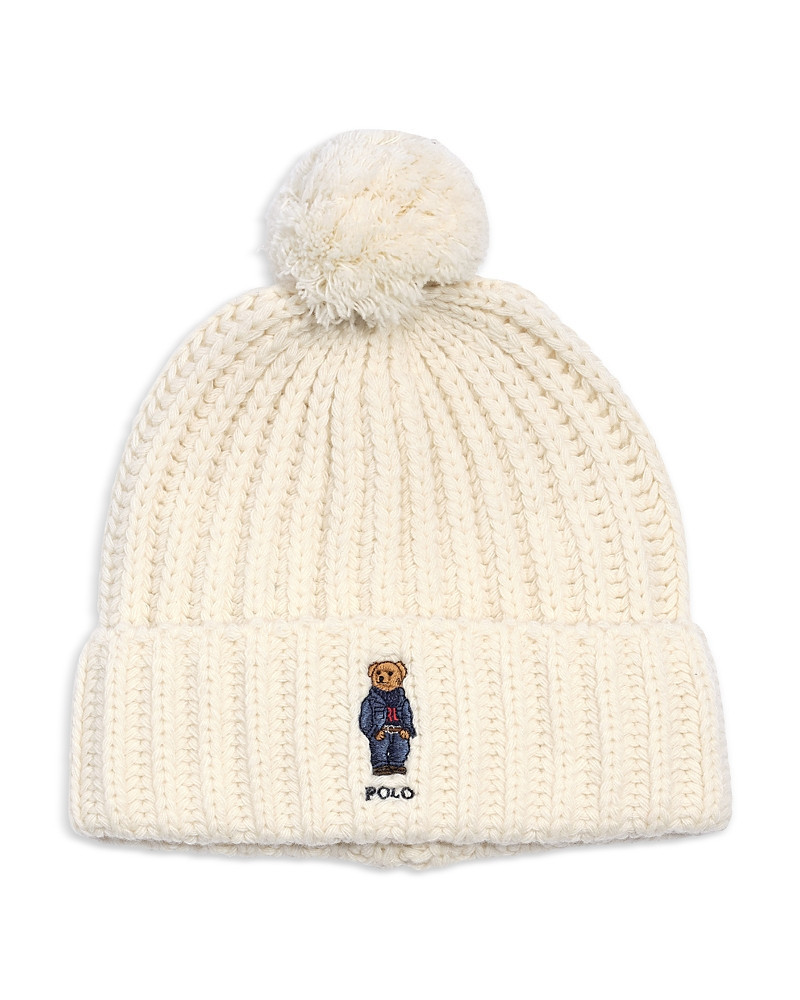 Ralph Lauren Pom Pom Denim Bear Beanie | Bloomingdale's (US)