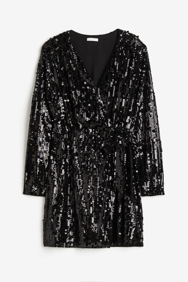Sequined wrap dress | H&M (UK, MY, IN, SG, PH, TW, HK)