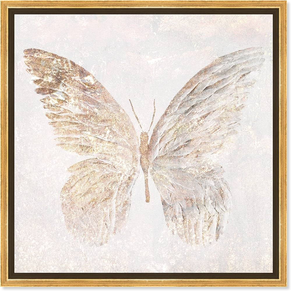 The Oliver Gal Artist Co. Animals Wall Art Canvas Prints 'Golden Butterfly Glimmer' Insects Home ... | Amazon (US)