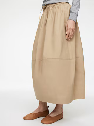 Cotton Midi Skirt – Beige – Women – ARKET GB | Arket UK