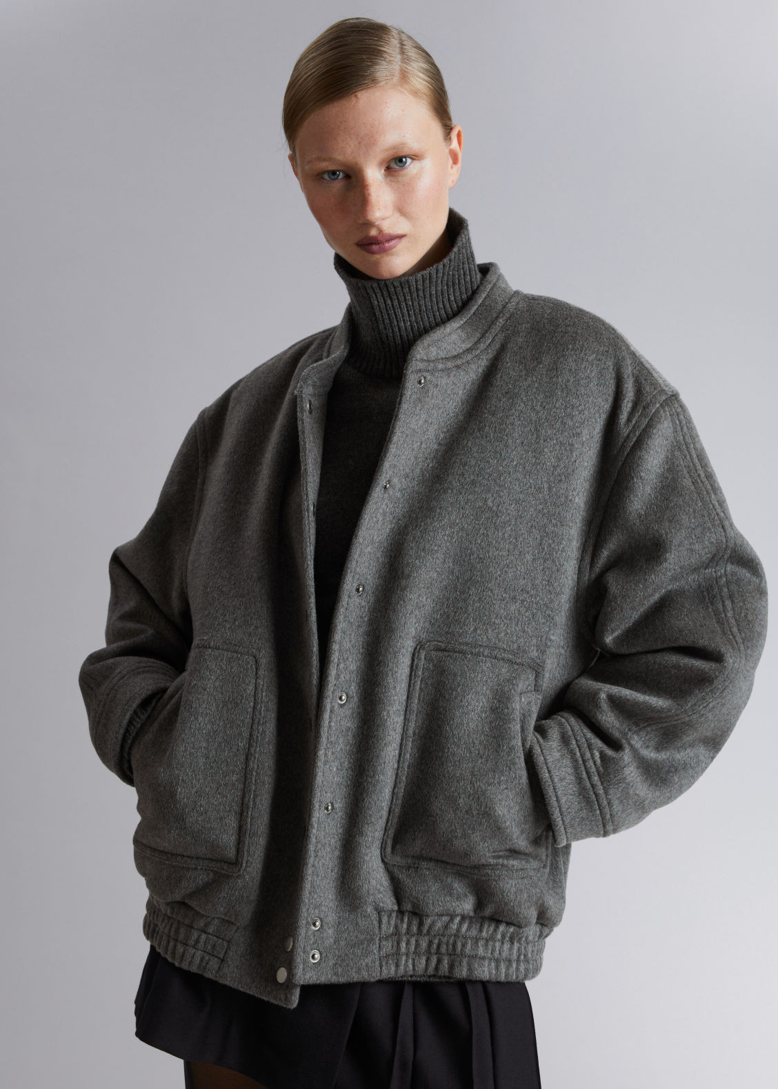 Oversized Wool Jacket - Grey | & Other Stories US