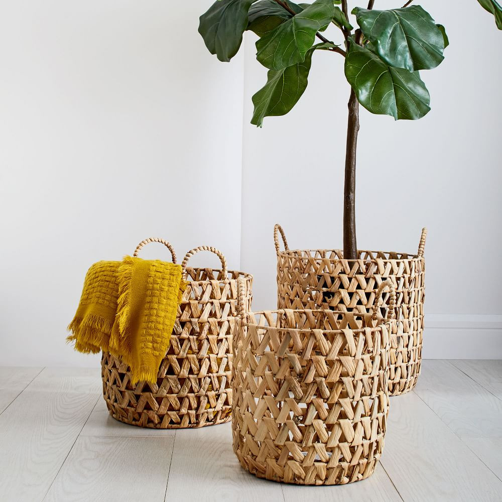 Open Weave Zig Zag Baskets - Round | West Elm (US)
