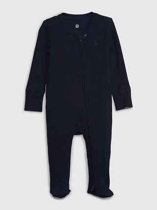 Baby First Favorites TinyRib Footed One-Piece | Gap (US)