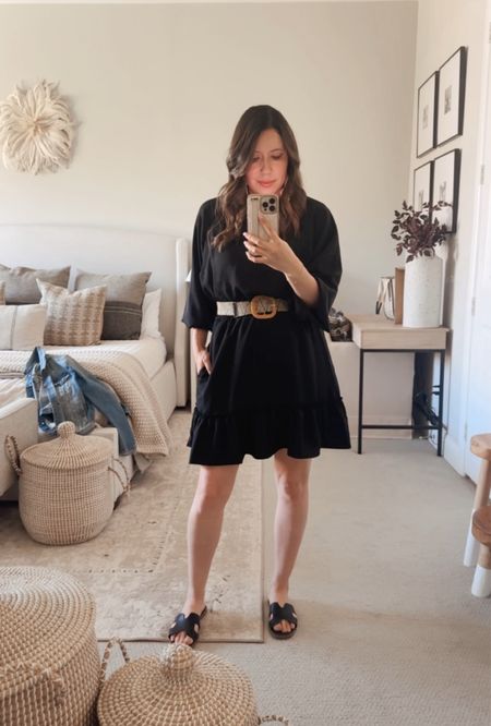 #Walmartpartner This black dress is super flattering and can be dressed up or down. I love that the material is light and that it has pockets! Under $30!
#walmartfashion @walmartfashion @walmart

#LTKmidsize #LTKfindsunder50 #LTKstyletip