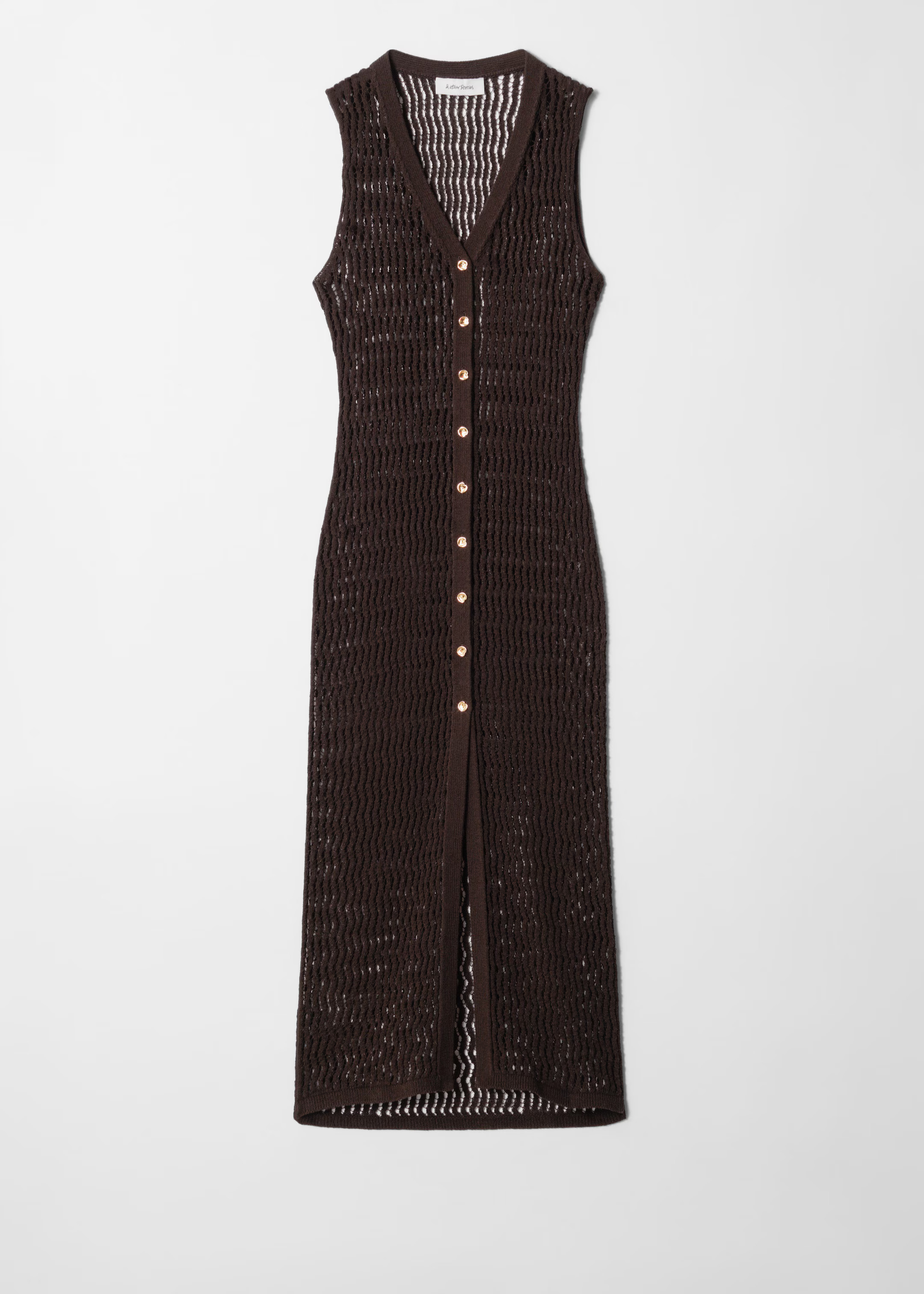Open-Knit Maxi Dress - Dark Brown - & Other Stories GB | & Other Stories UK