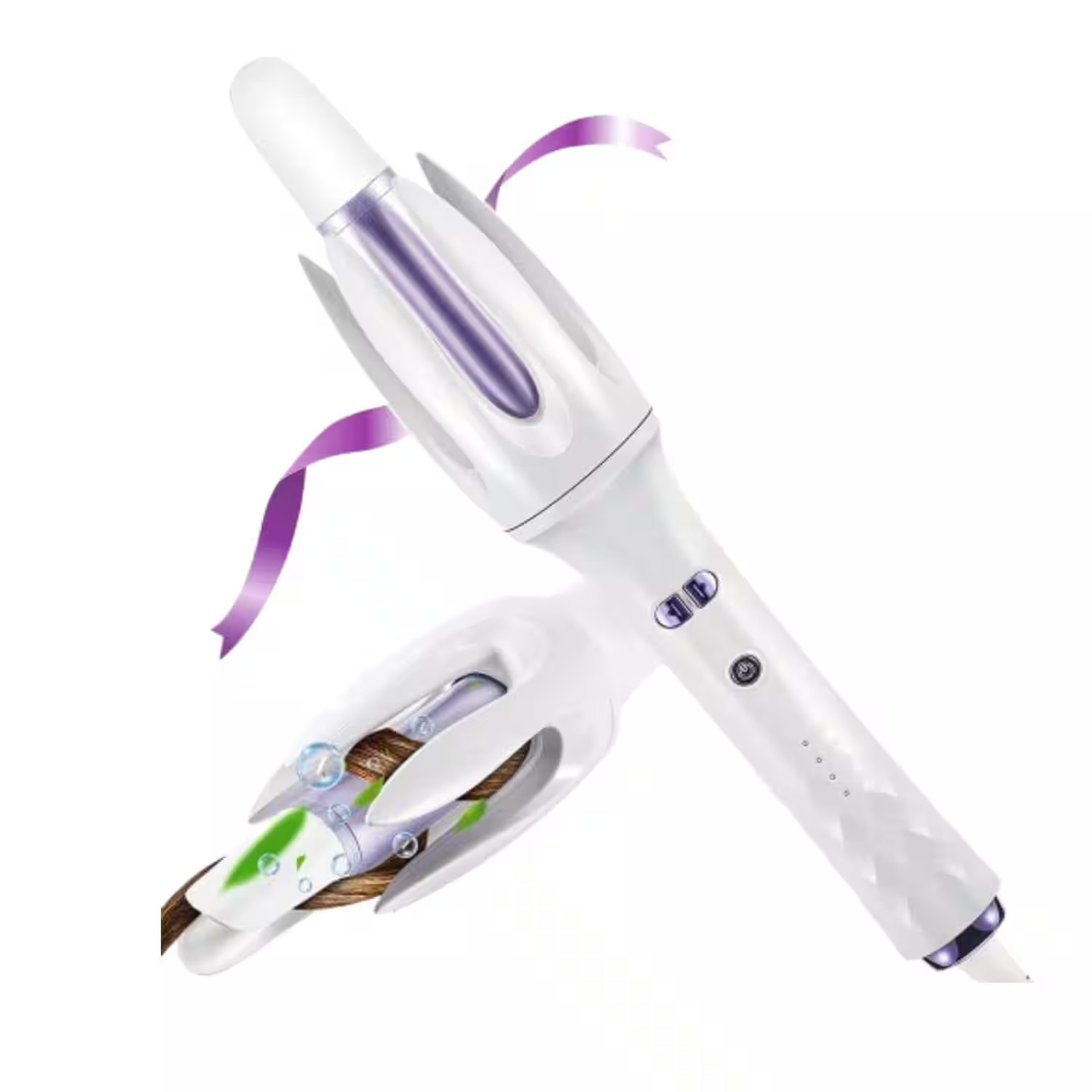 Stock Preferred - Automatic Rotating Hair Curler – Fast Heating Ceramic Curling Iron with 3 Temperature Modes | Best Buy U.S.