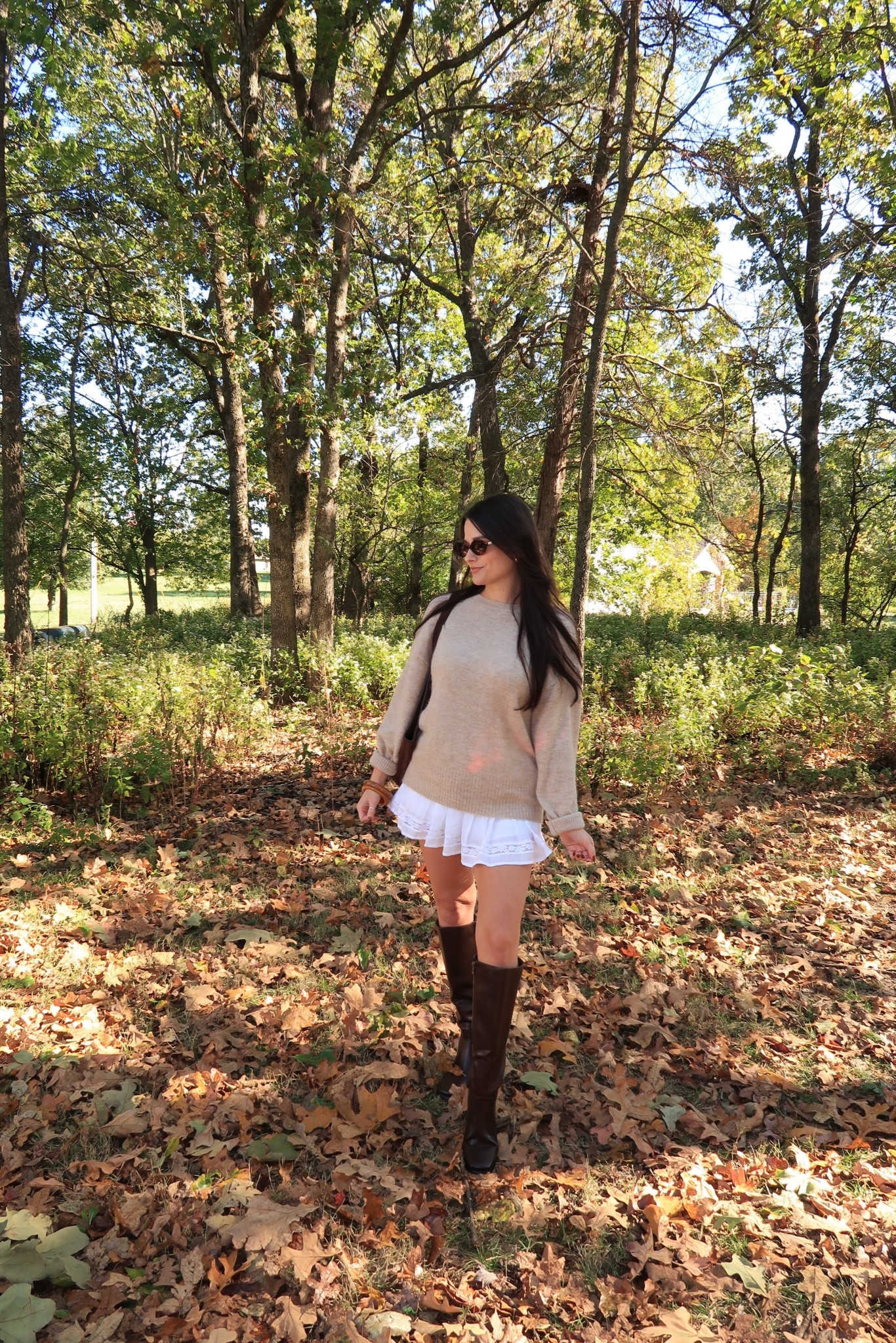 something about an oversized sweater and skirt combo 🤌🏻

Sweater weather, skort, fall outfit, brown boots, knee high boots, fall fashion, chic style, neutral sweater, outfit inspo

#LTKStyleTip #LTKShoeCrush #LTKFindsUnder50