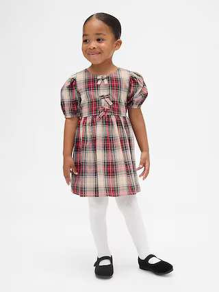 Baby & Toddler Puff-Sleeve Bow Dress | Gap (US)