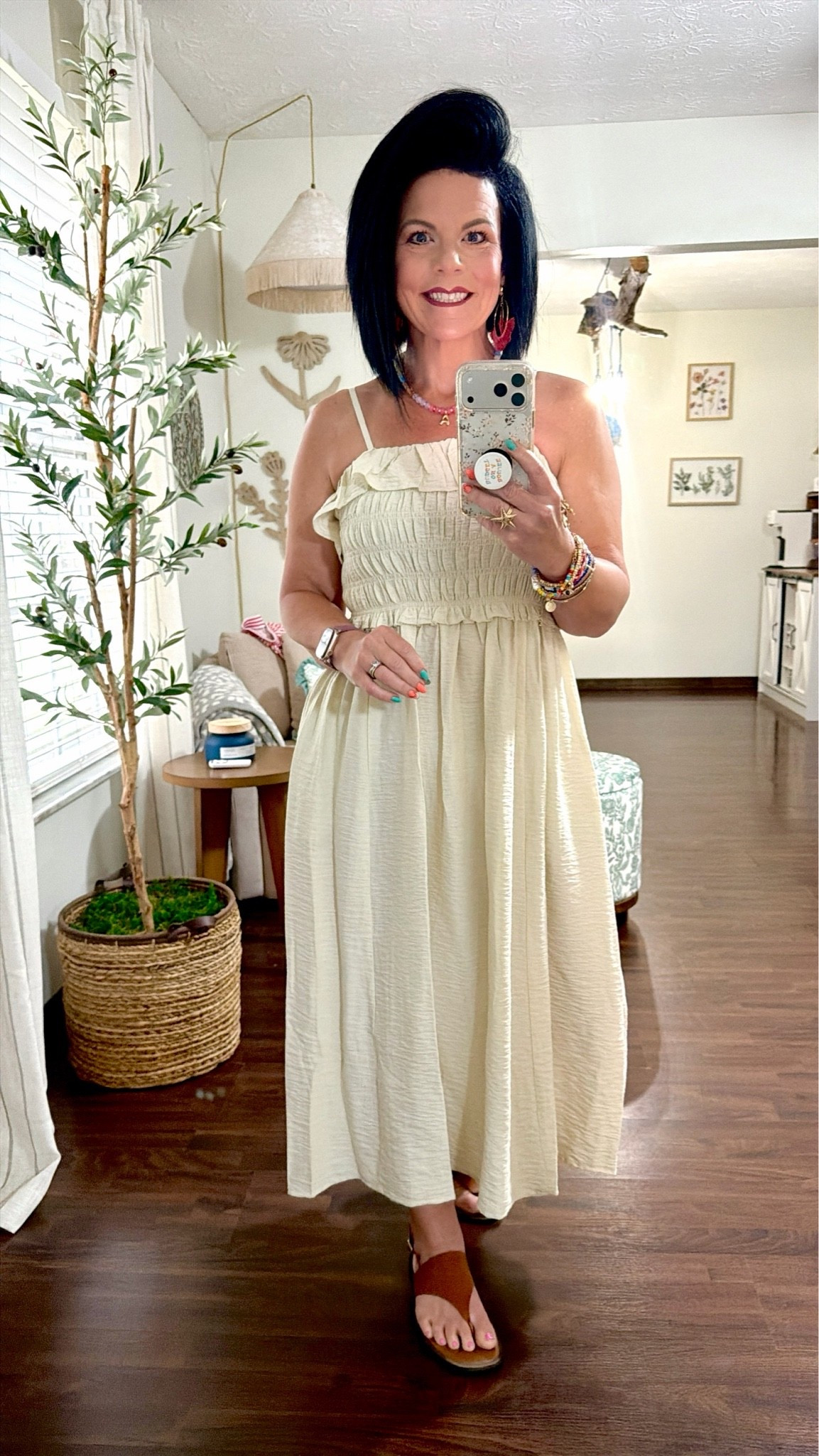 summer dresses

She has POCKETS!
Time and Tru Women's Sleeveless Smocked Midi Dress
Size small TTS 

Time and Tru Women's Hooded Faux Leather Thong Sandals

#LTKootd #LTKWorkwear #LTKOver40