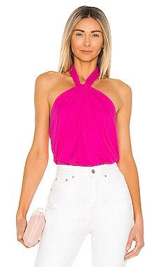 Susana Monaco Front Twist Halter Top in Punch Pink from Revolve.com | Revolve Clothing (Global)