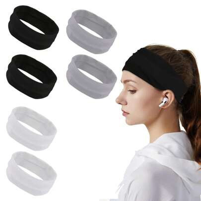 Men's Headbands, Men's Sports Headbands And Sports Headbands For Running, Biking, Yoga, Basketball - Stretchy Moisture Wicking Multi-Purpose Hairband | SHEIN