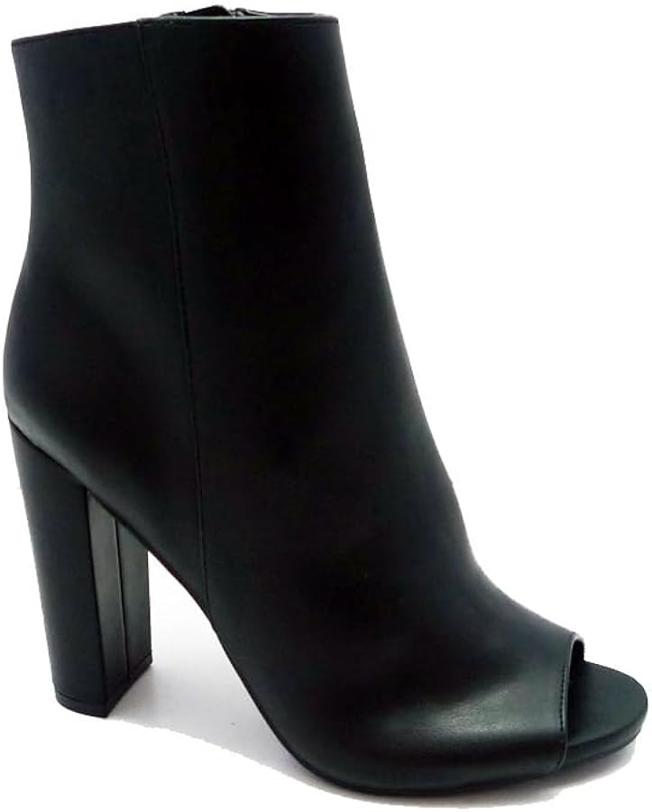 Wild Diva Morris-03 Women's Stylish Peep Toe Slouch Ankle Boots Chunky Stacked Heels Bootie | Amazon (US)
