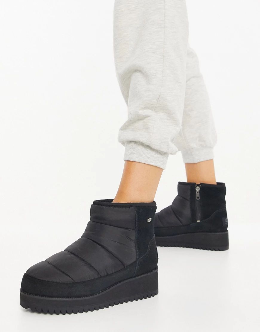 UGG Ridge Mini quilted ankle boots in black | ASOS (Global)