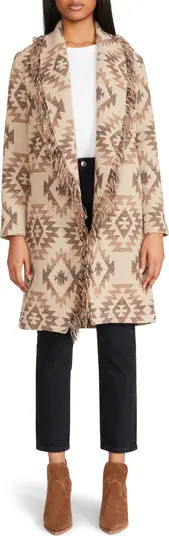 Fringe Shawl Collar Coat | Nordstrom