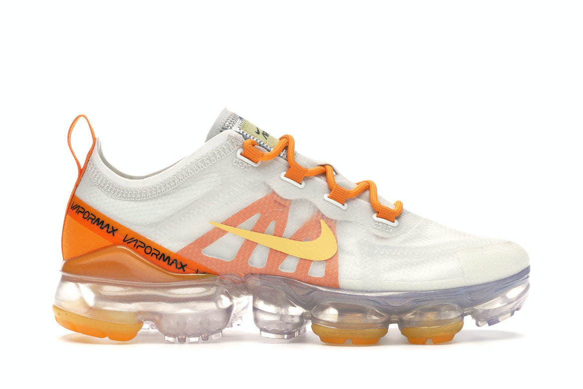 Nike Air VaporMax 2019 White (Women's) Sneakers in Summit White/Topaz Gold/Orange Peel | StockX