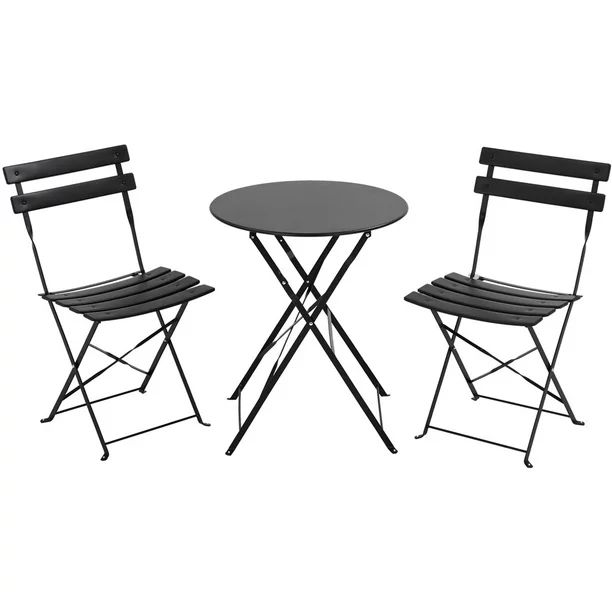 Outdoor Furniture Patio Set Bistro Table Set 3 piece Patio Set Steel Patio Bistro Set Small Patio... | Walmart (US)