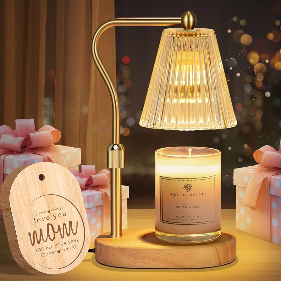 Candle Warmer Lamp with Timer and Dimmer, Candle Warmer Adjustable Height for Mom Birthday Gifts,... | Amazon (US)