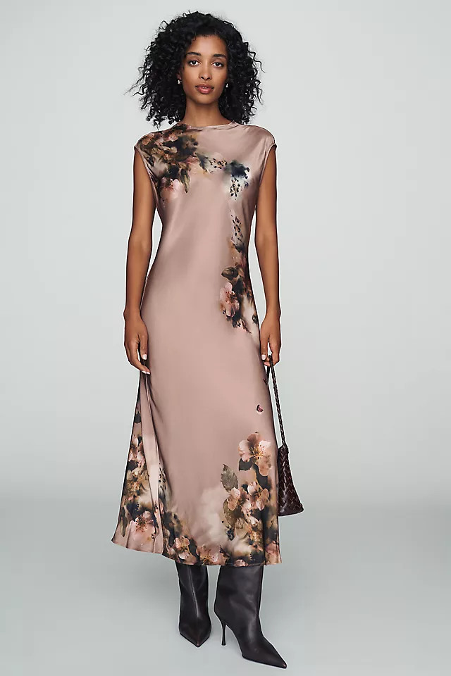 Charlette Mock-Neck Midi Slip Dress | Anthropologie (US)