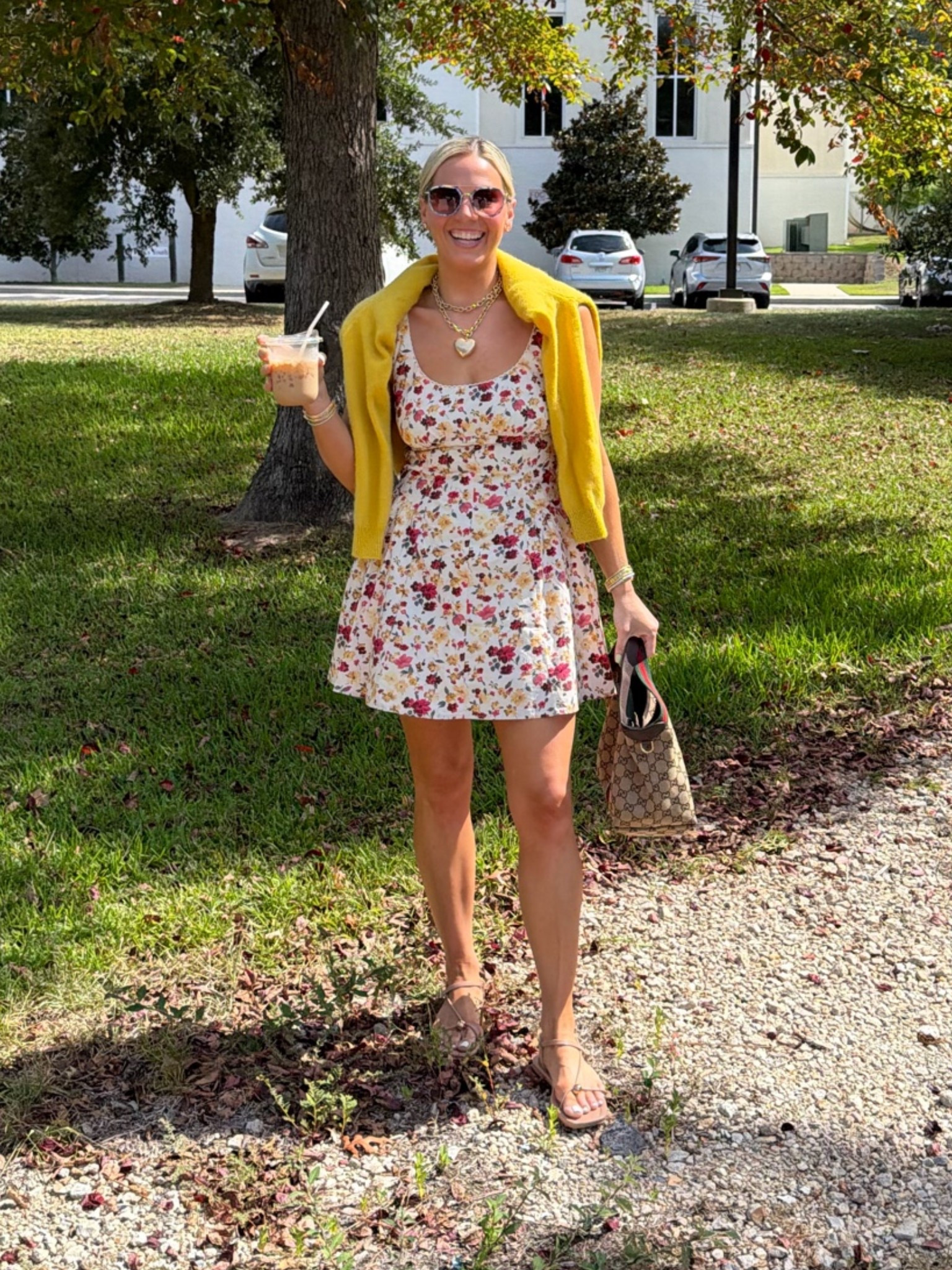 Church fit
Abercrombie dress size S petite 
Sweater- Tuckernuck 
Sandals run TTS
Sunglasses Freyr 
Necklace linked!

#LTKPetite #LTKgrwm #LTKootd
