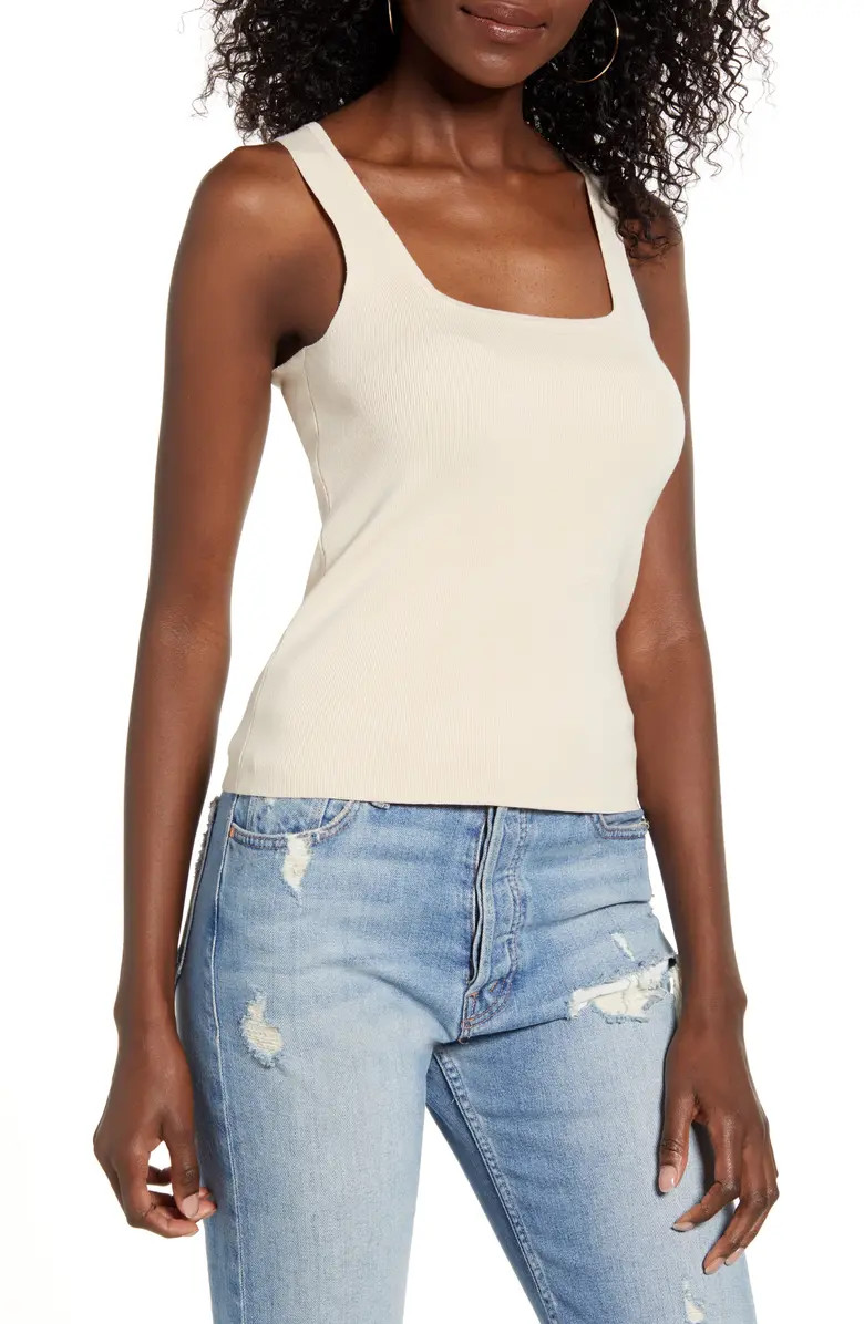 Square Neck Ribbed Tank | Nordstrom