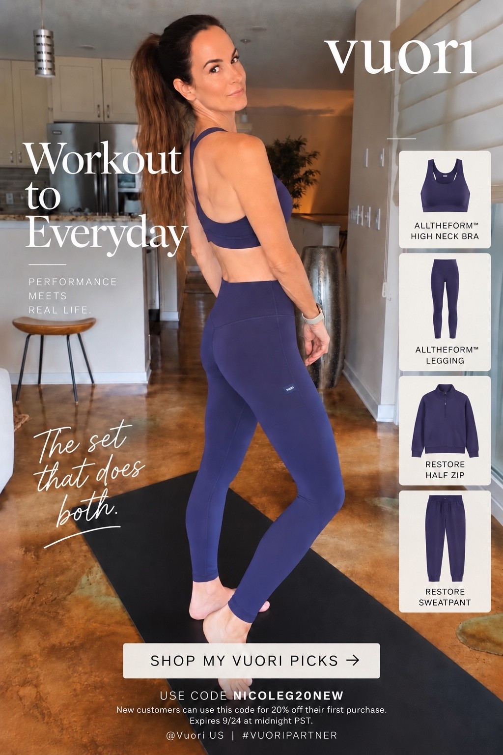 Workout to every day in Vuori. 💜 The AllTheFormTM set gives me that soft, sculpted, supportive feel for movement, then I’m throwing on the Restore layers for the rest of the day. Basically, my kind of uniform!

Use code: NICOLEG20NEW -  new customers can use this code for 20% off their first purchase! Expires 9/24 at midnight PST!  

@Vuori US #vuoripartner

#LTKfitnessgoals #LTKActive #LTKdayinmylife