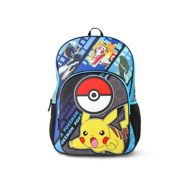 Pokémon Boys' 17" Pikachu Light Up Backpack with Bonus Card Pack, Black | Walmart (US)