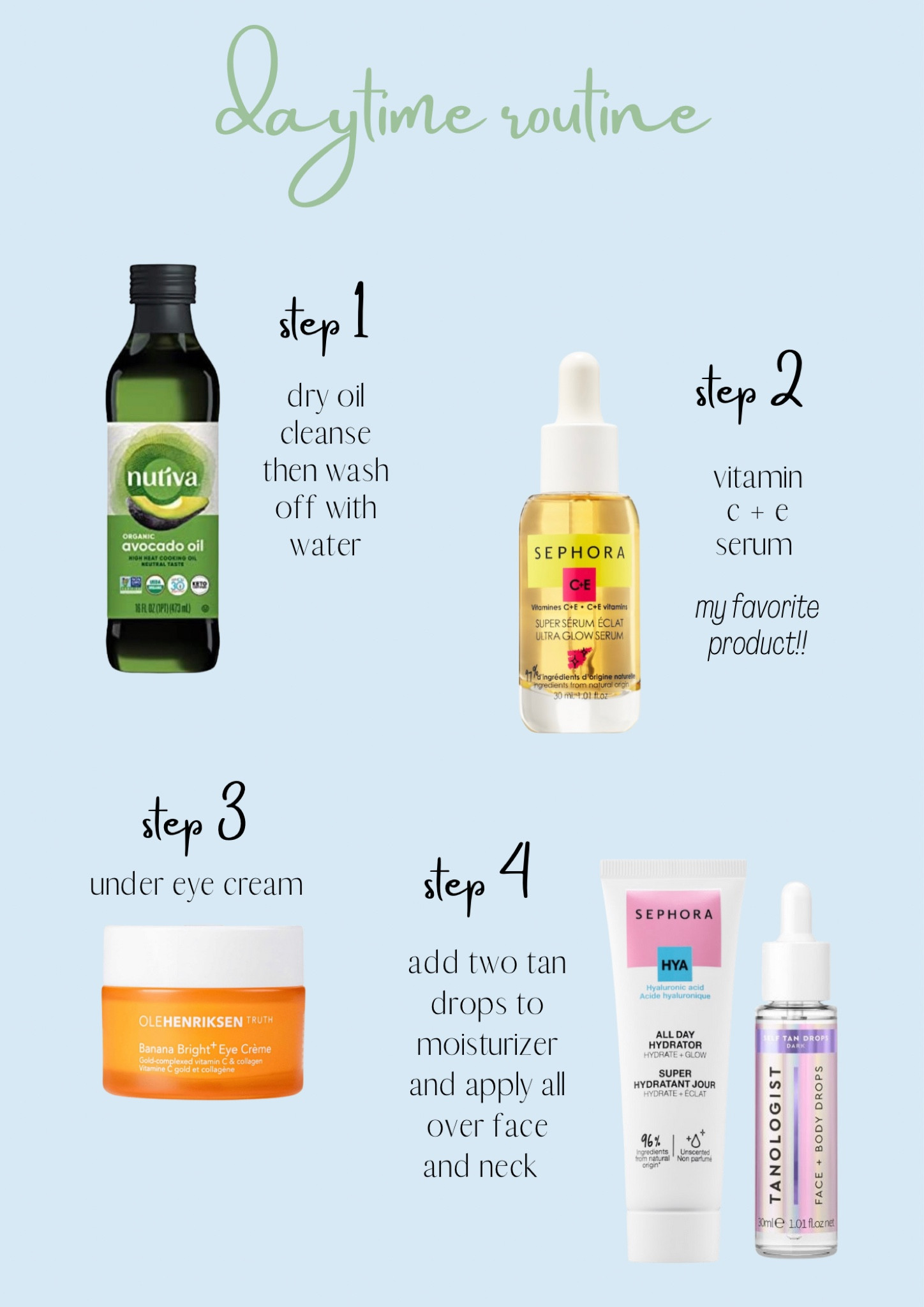 Daytime skincare routine 🤍

#LTKunder100 #LTKbeauty #LTKunder50