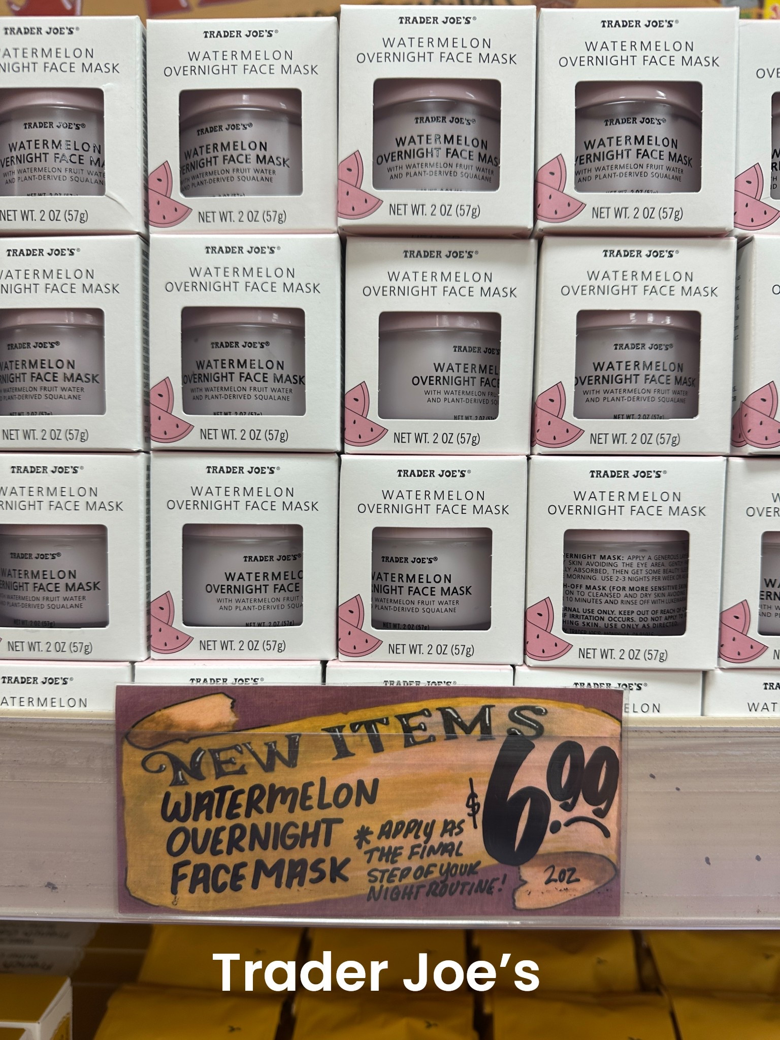Trader Joe’s 
Watermelon face mask
Look for less


#LTKBeauty #LTKSummerEdit #LTKSeasonal