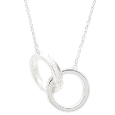 Tiffany & Co 1837 Interlocking Circle Pendant Necklace Ag925 Silver 16.14in Mint | eBay US