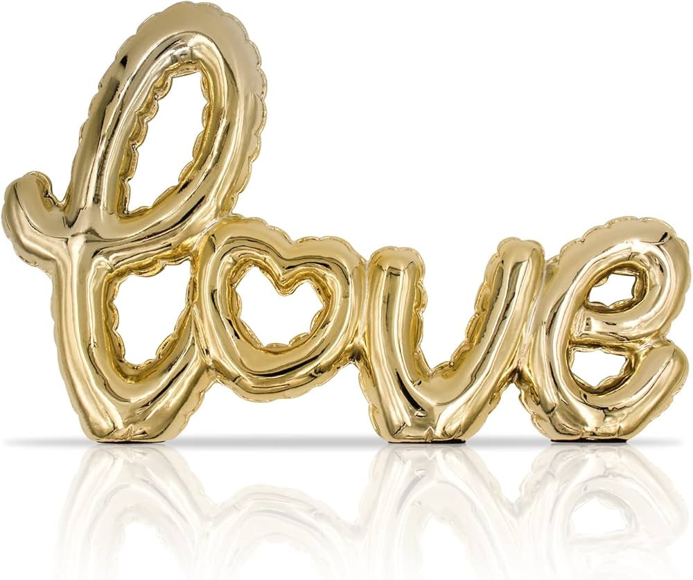 Gold Love Sign Letters Sweet Home Decorative Resin Signs letter Sculpture for home & Office table... | Amazon (US)