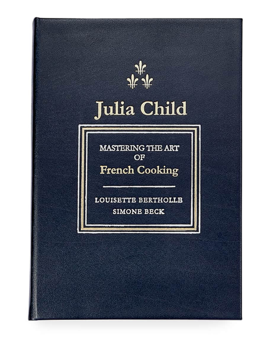 Graphic Image Julia Child Mastering The Art Of French Cooking Leather-Bound Book | Neiman Marcus