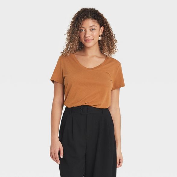 Women's Short Sleeve V-Neck T-Shirt - A New Day™ | Target