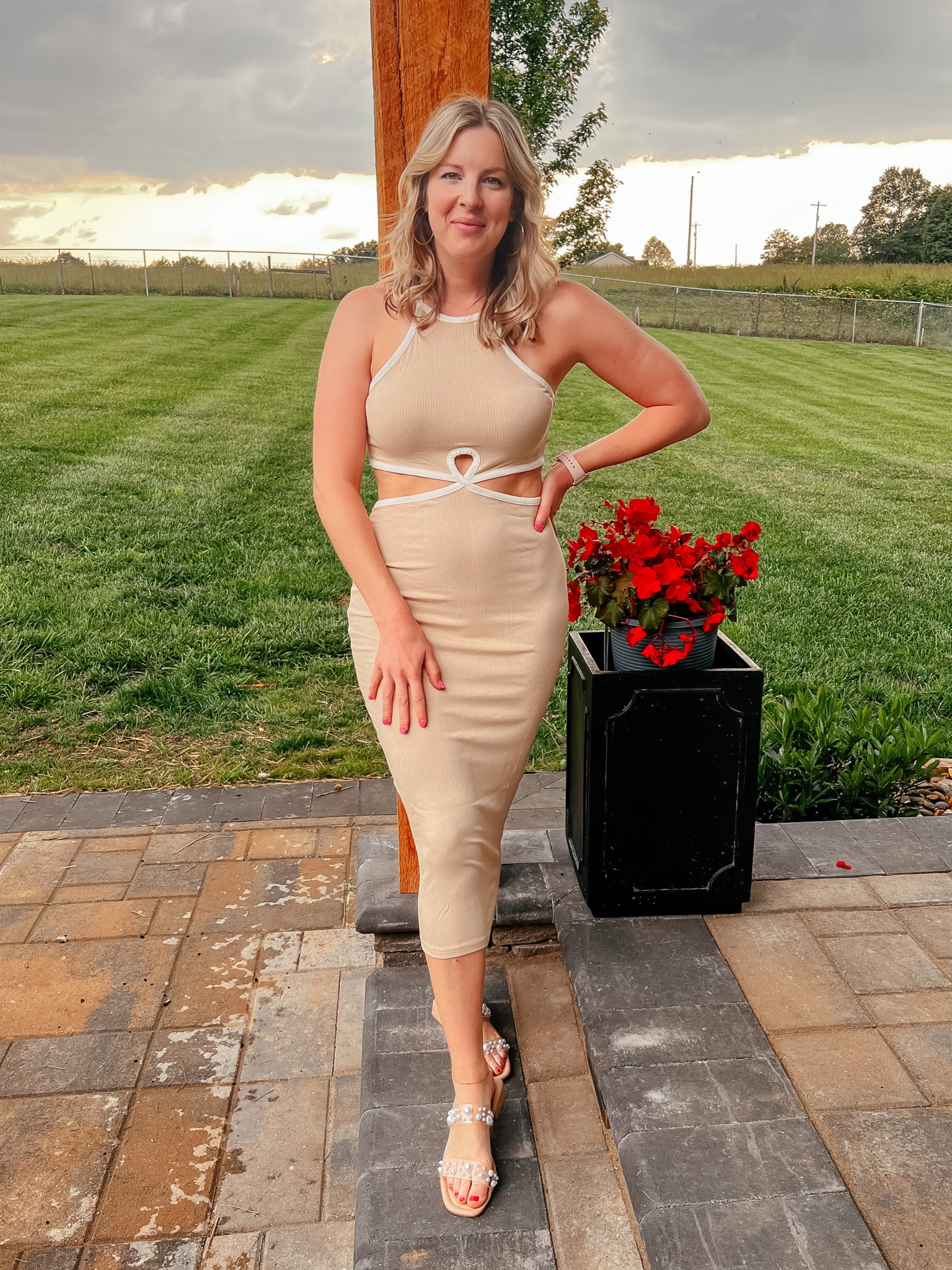 Fun dress for a beach vacation. Very flattering fit. Fabric is thin and very fitted. Not really sure what underwear to wear 🤔🤔 Wearing my normal size medium  

#LTKSeasonal #LTKstyletip #LTKunder50