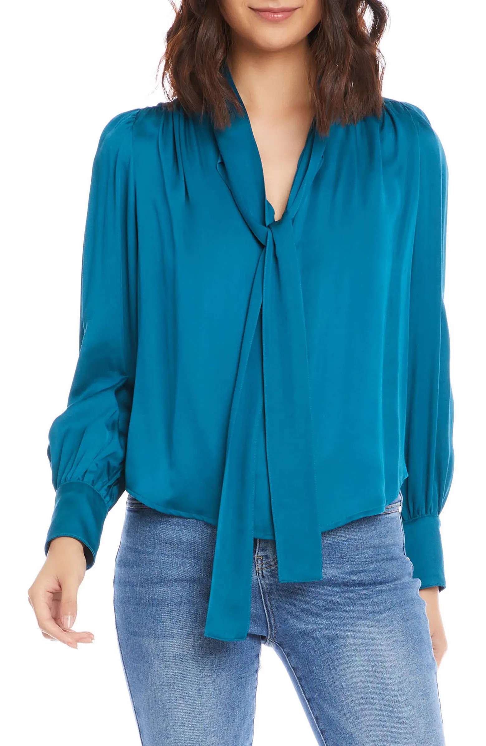 Tie Neck Satin Blouse | Nordstrom