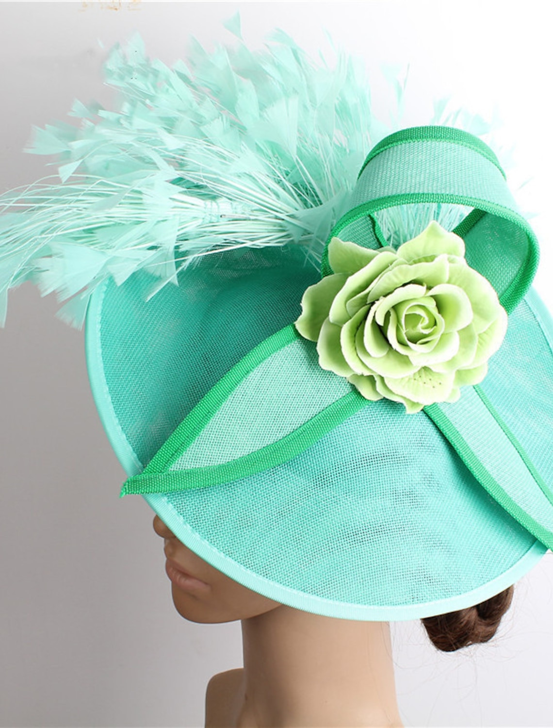 Fascinators Sinamay Wedding Kentucky Derby Cocktail Retro Bridal With Feather Floral Headpiece He... | Lightinthebox