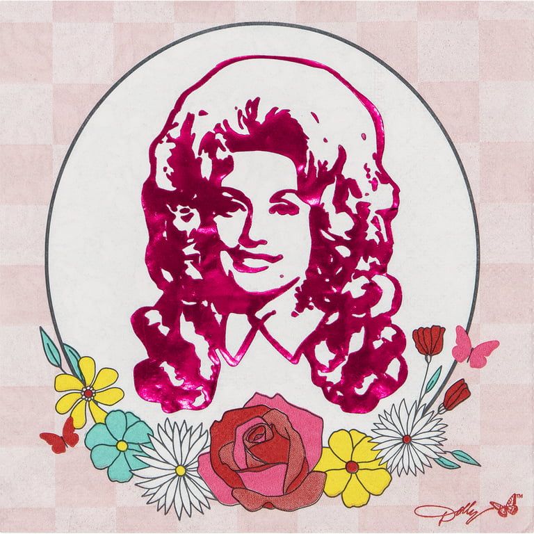 Dolly Parton Floral Multicolor Dolly Napkins, 16 Ct | Walmart (US)