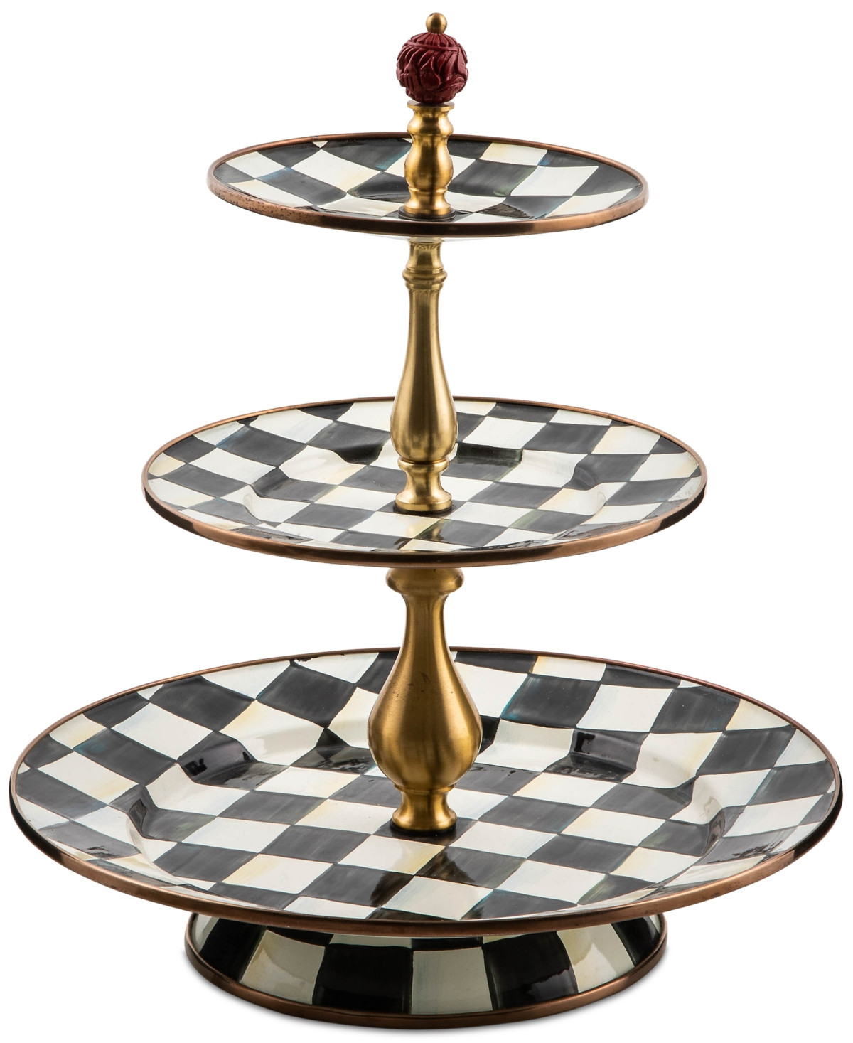 Mackenzie-Childs Courtly Check 3-Tier Sweet Stand | Macy's