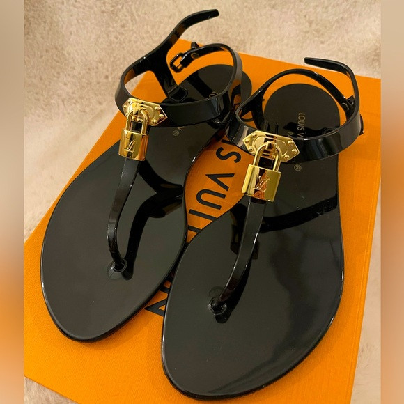 Louis Vuitton Bikini Flat Sandals Black New | Poshmark