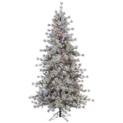 Vickerman 7.5' Flocked Anchorage Christmas Tree  with Stand | Wayfair North America